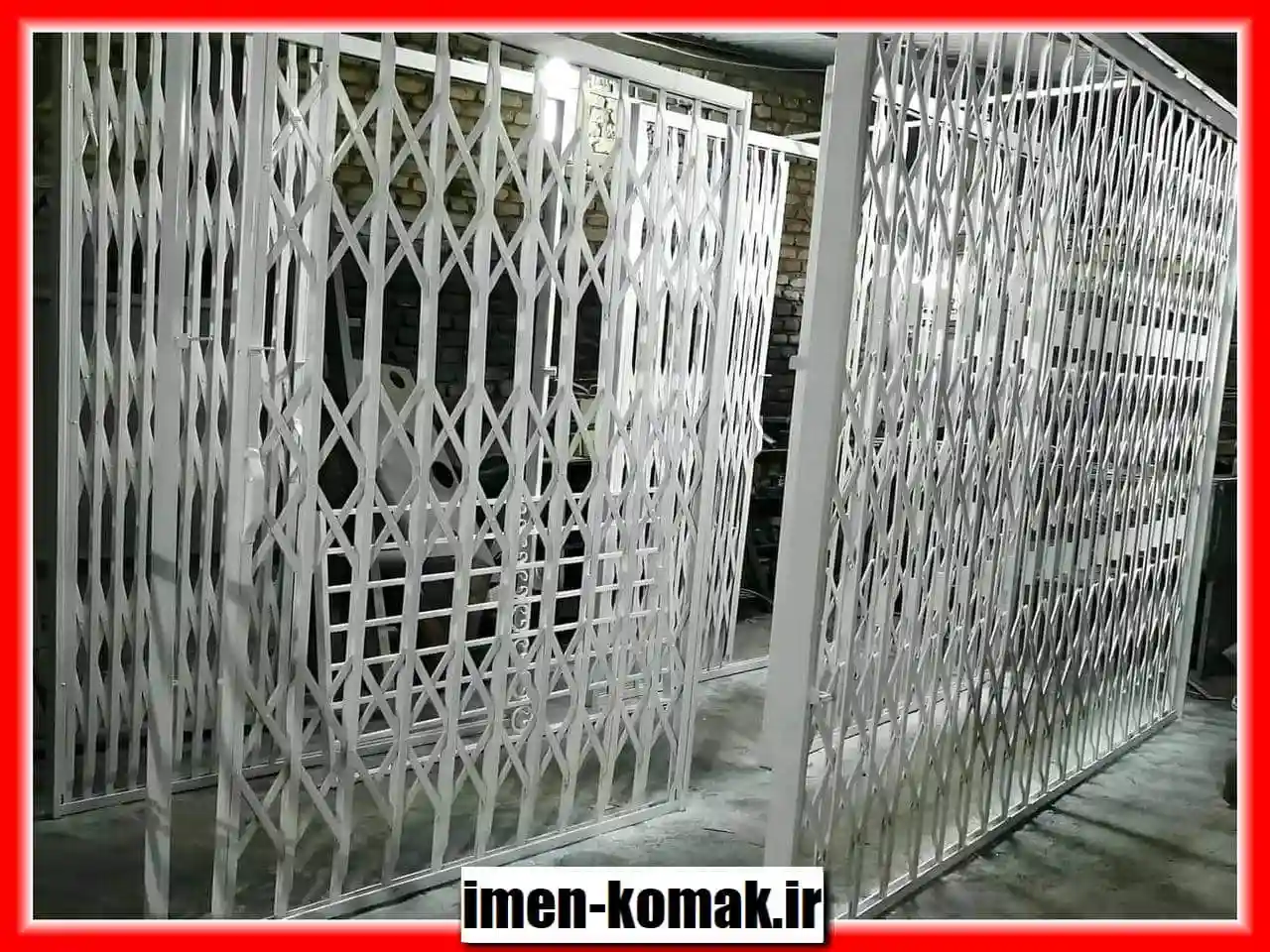 نحوه نصب درب آکاردئونی آهنی