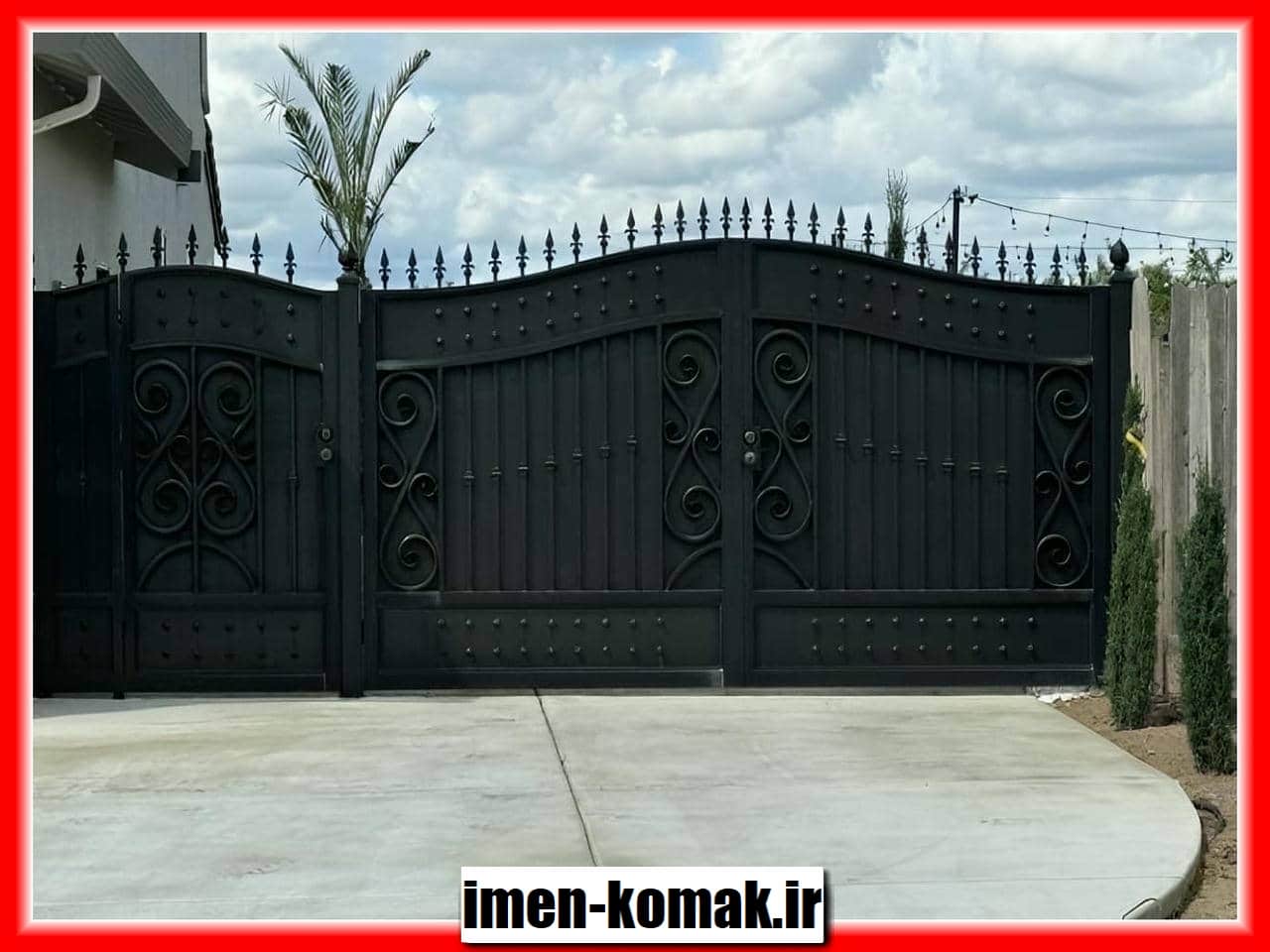 درب حیاط ترکیب زیبایی و امنیت در طراحی ورودی ویلا