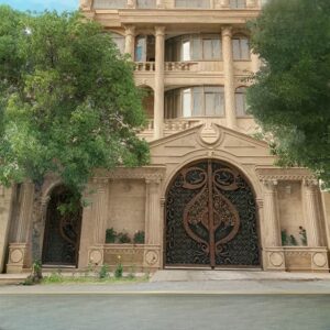 درب فلزی دسته گل