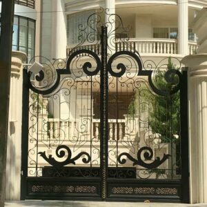 درب فلزی نگین فرفورژه لوکس