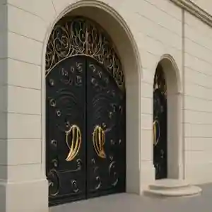 درب فلزی پروانه طرح طبیعت گرا