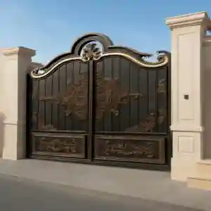 درب فلزی گل آرا ویلایی شیک