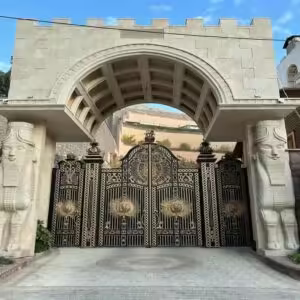 درب حیاط آهنی فلزی مدرن