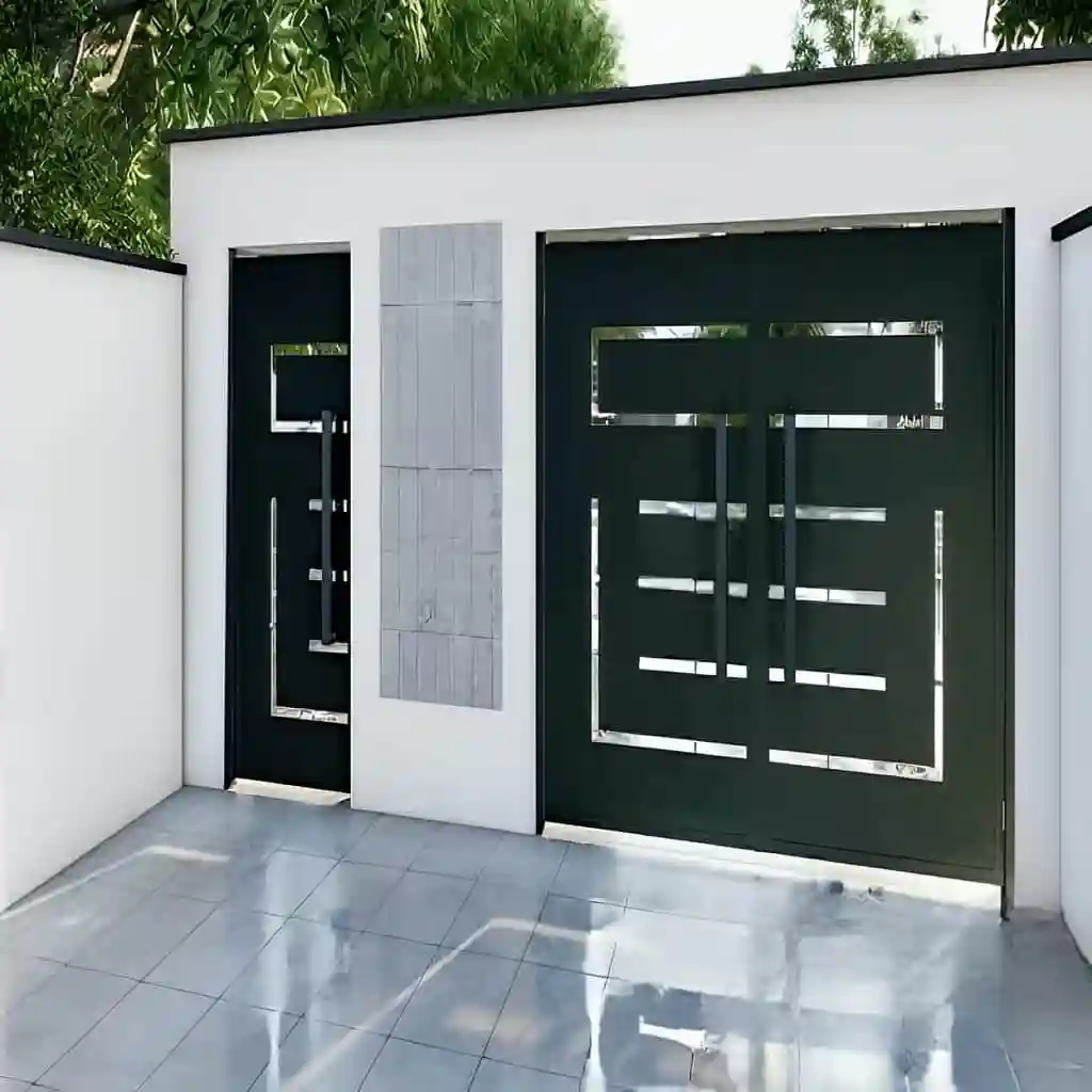 نصب درب مدرن یونیک حیاط و پارکینگ