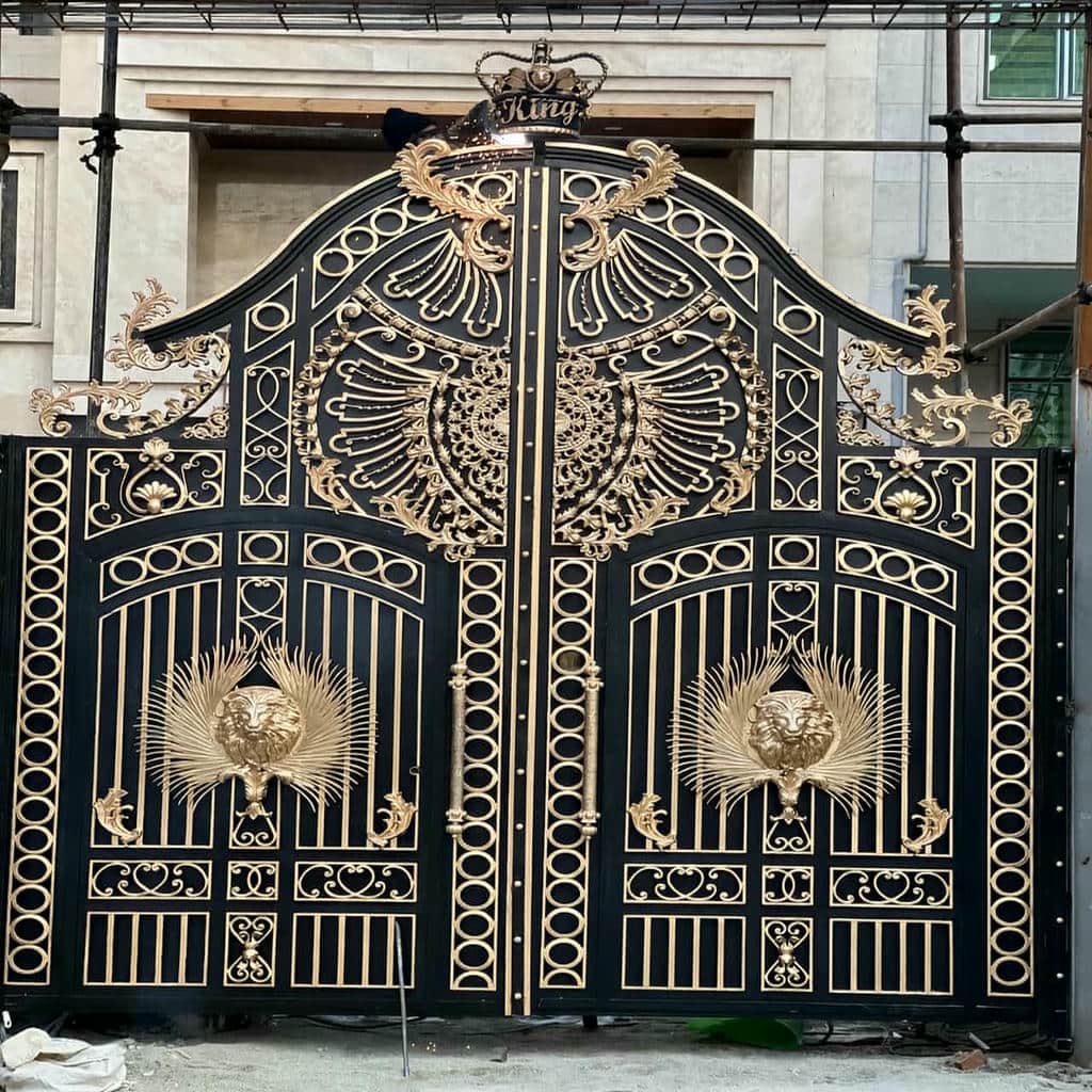 کارخانه تولید درب ویلایی فرفورژه با رنگ کوره ای