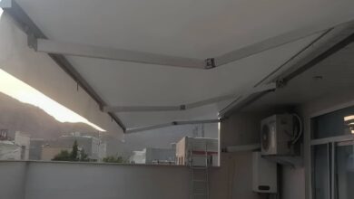 سایبان برقی اتوماتیک در بومهن