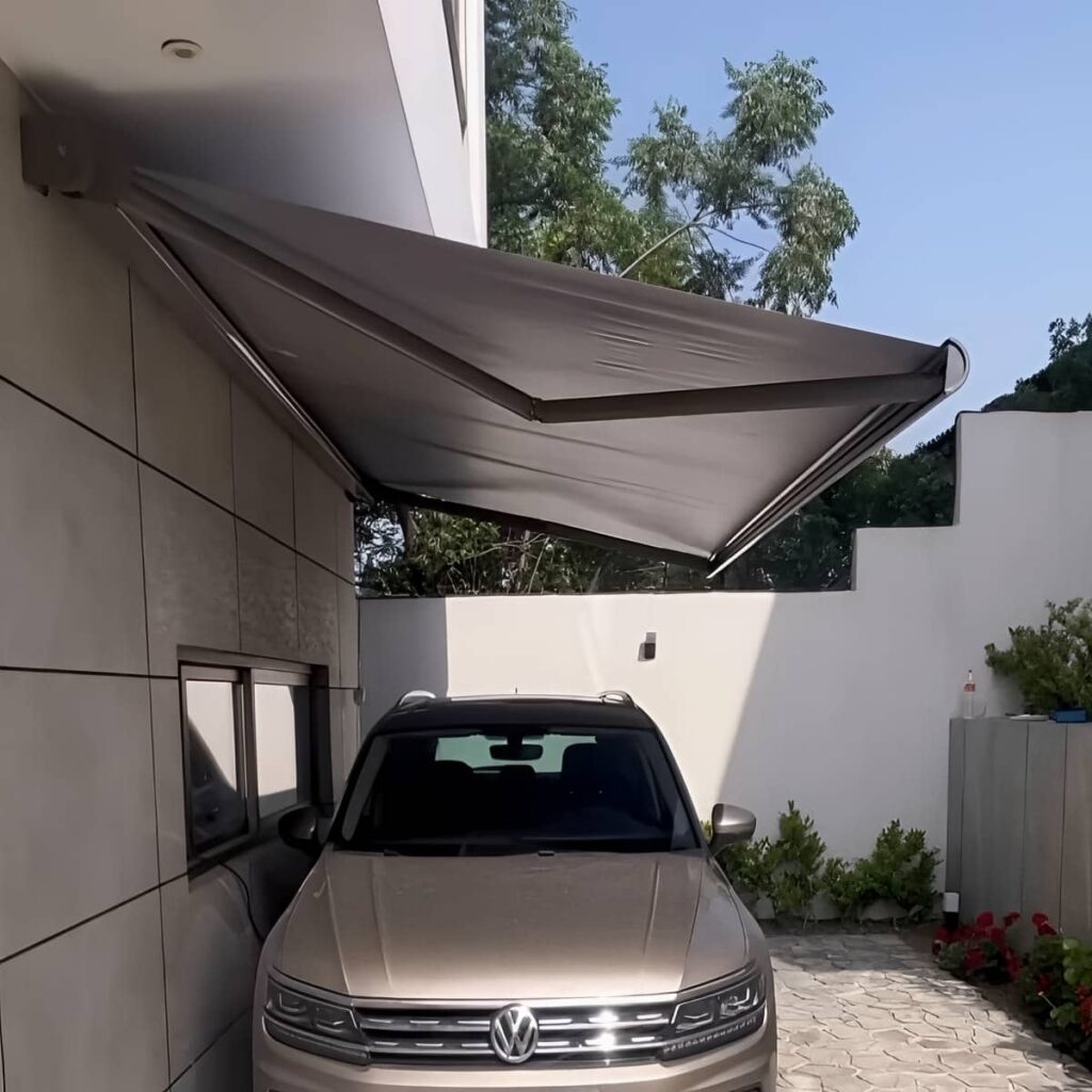 نصب سایبان برقی اتوماتیک تراس در آبادان