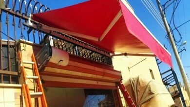 سایبان برقی اتوماتیک در بندر دیلم