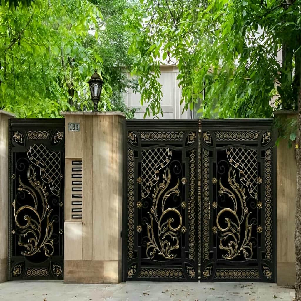 خرید درب حیاط فلزی ویلایی مدرن در نظرآباد