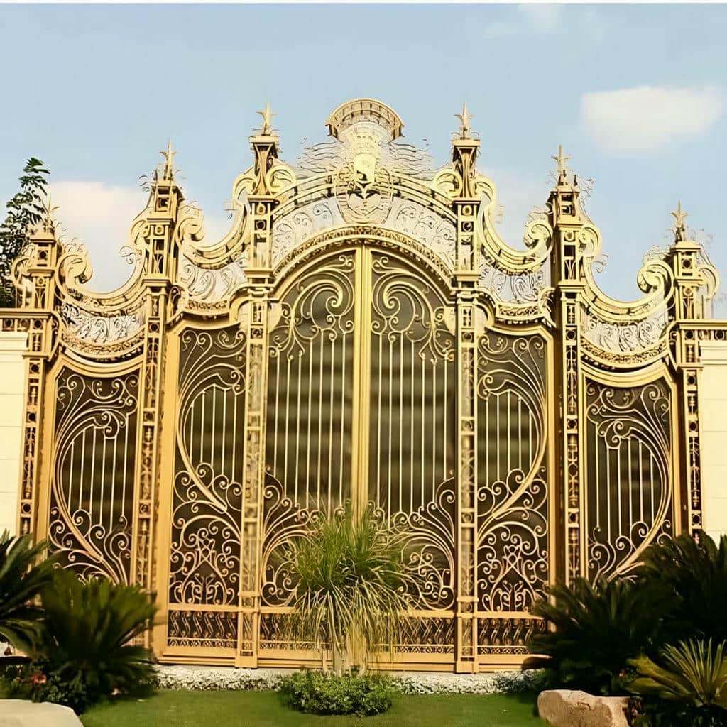 خرید درب حیاط فلزی ویلایی ساده در کاشان