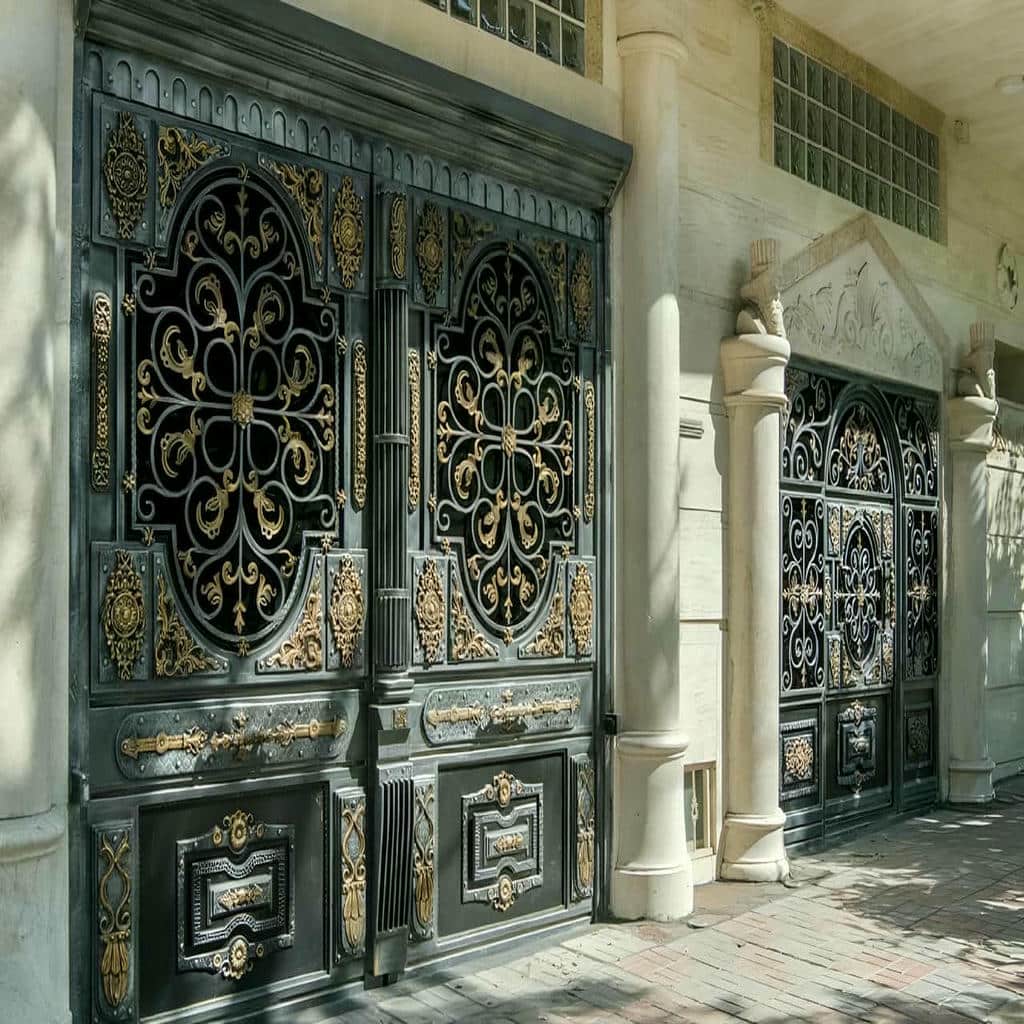 نصب درب حیاط ویلایی مدرن در استان گیلان