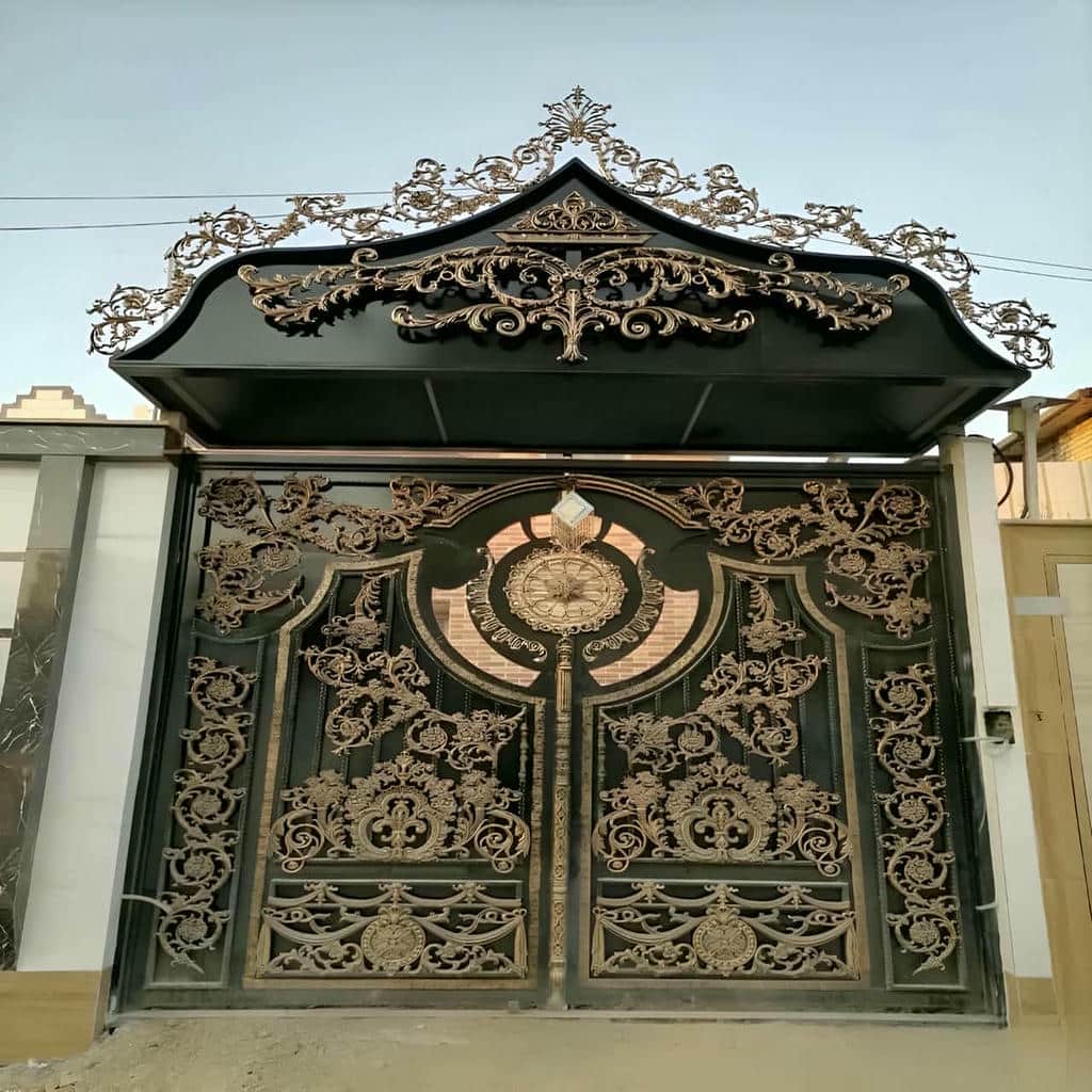 خرید درب حیاط فلزی ویلایی ساده در چالوس