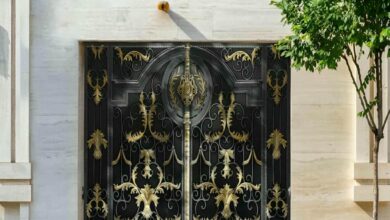 درب حیاط فلزی ویلایی در فشم