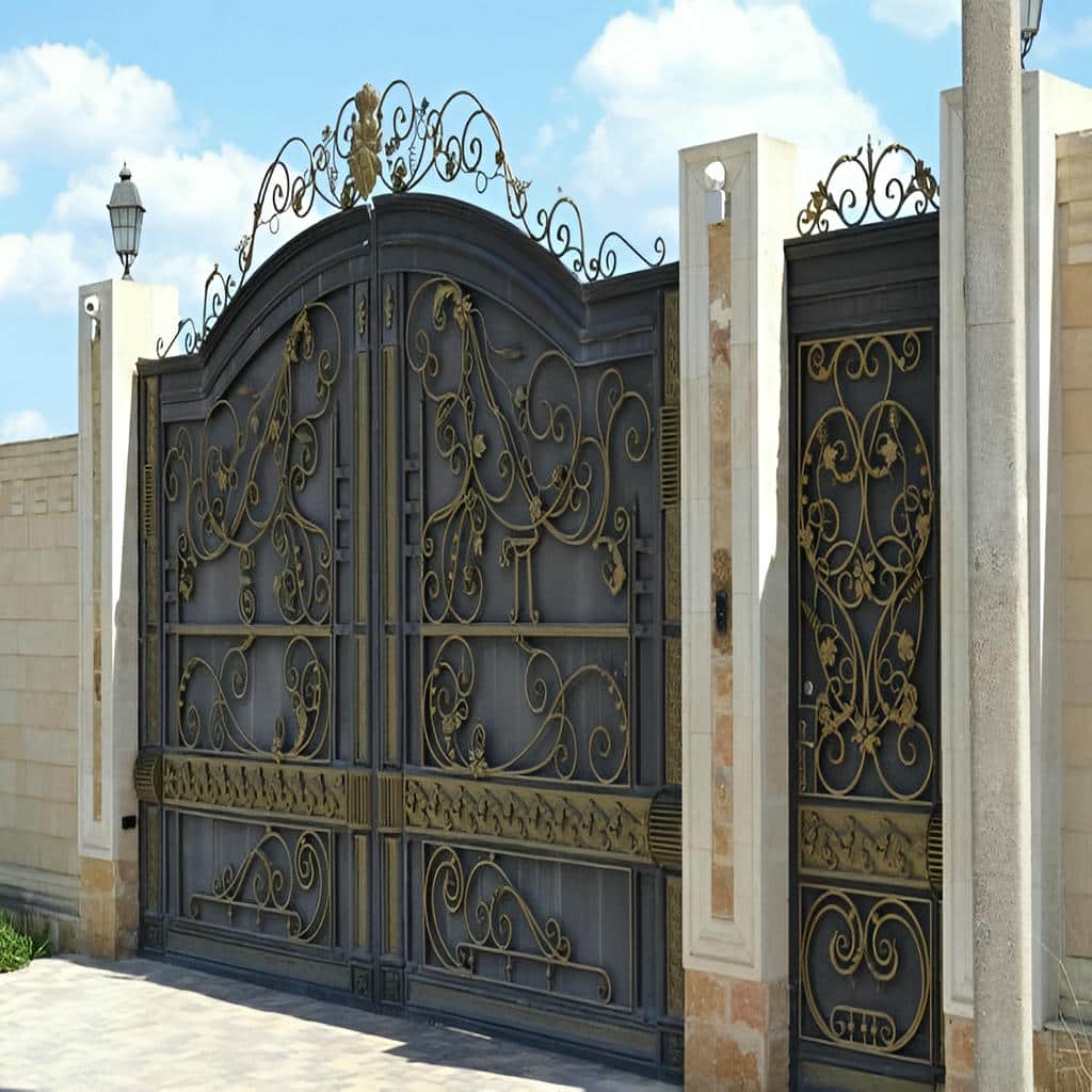 نصب درب حیاط فلزی ویلایی مدرن در فشم
