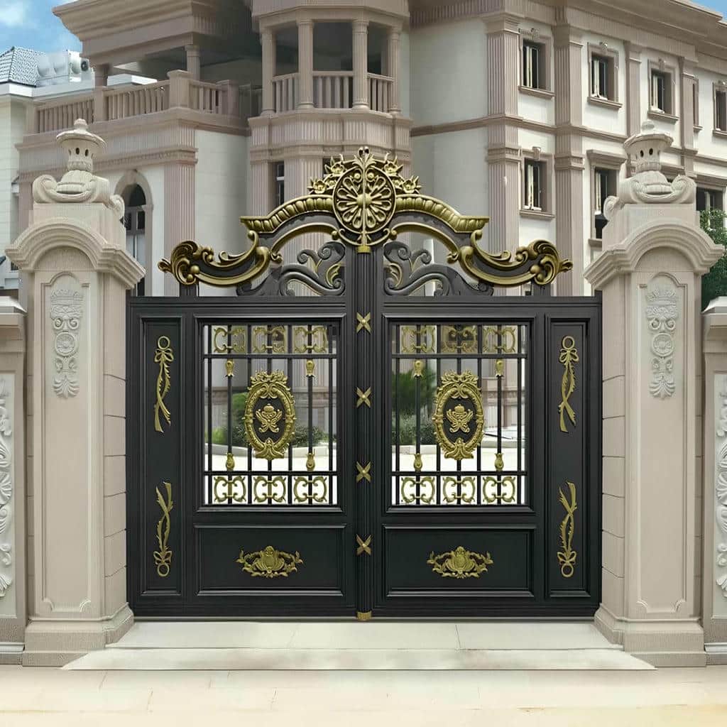 نصب درب حیاط فلزی ویلایی فرفورژه در چالوس