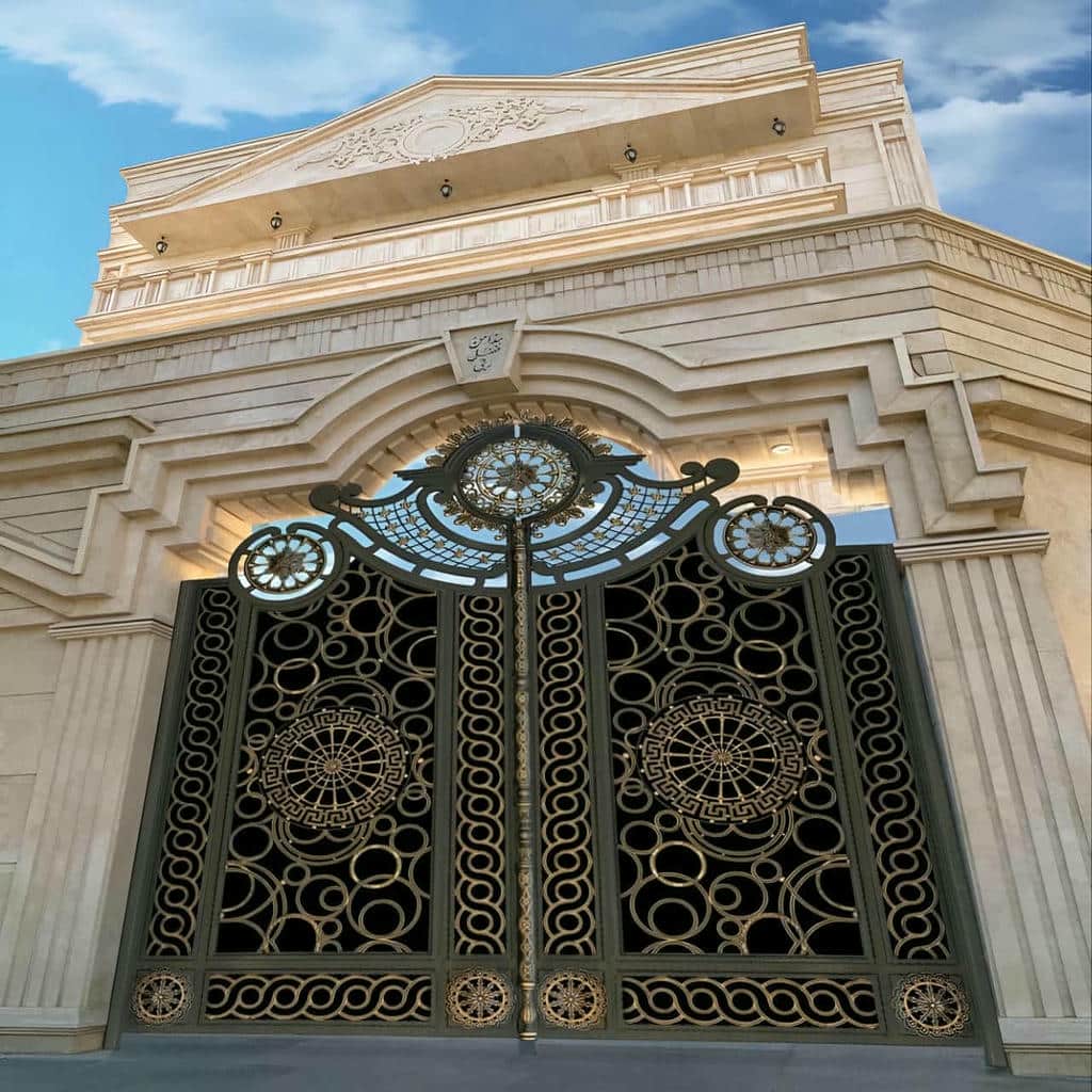 خرید درب حیاط فلزی ویلایی پارکینگ در کیش
