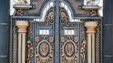 درب حیاط فلزی ویلایی در آبسرد