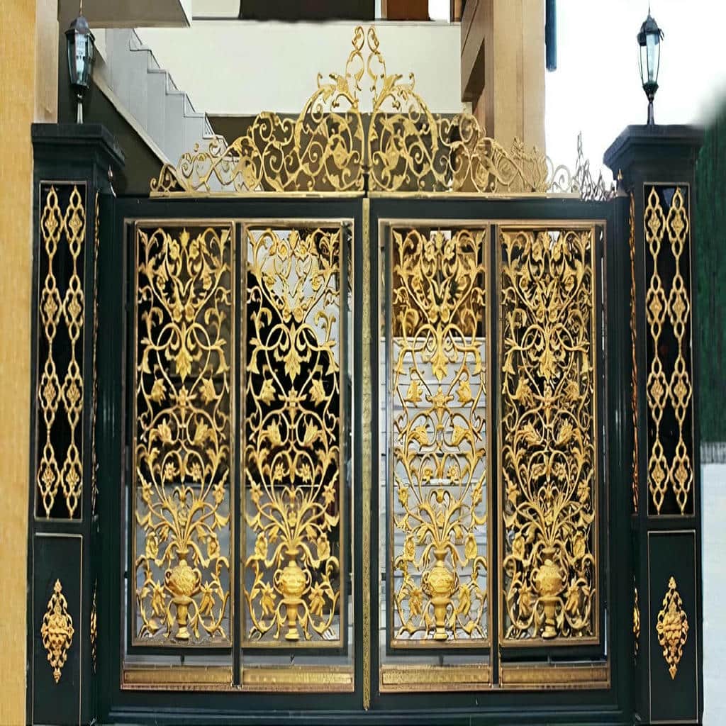 نصب درب حیاط ویلایی مدرن در کرمان