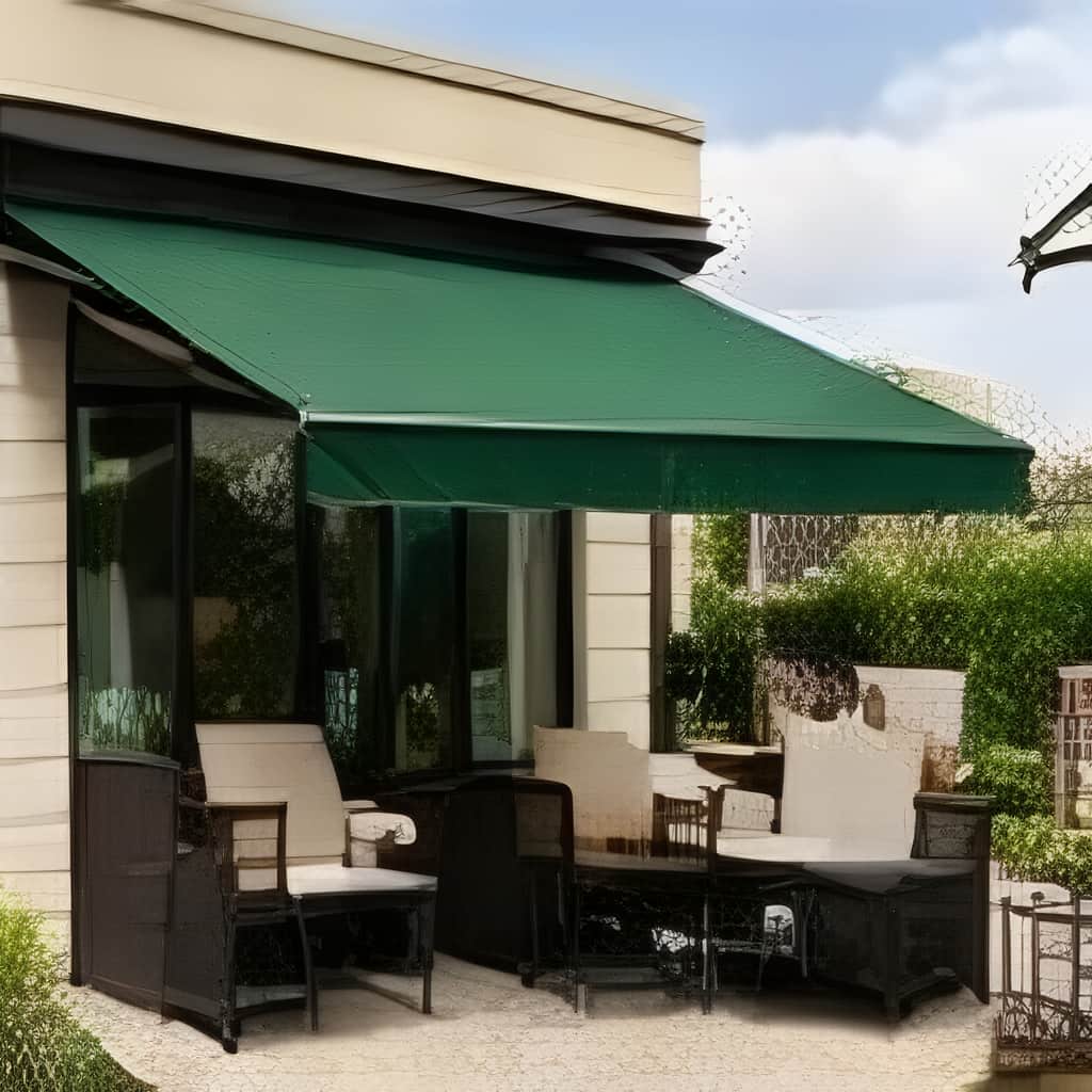 سایبان برقی و دستی با ریموت کنترل و هندل مکانیکی