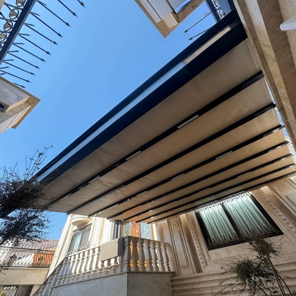 فروش سقف متحرک برقی برای کافی شاپ فروش سقف متحرک برقی برای کافی شاپ