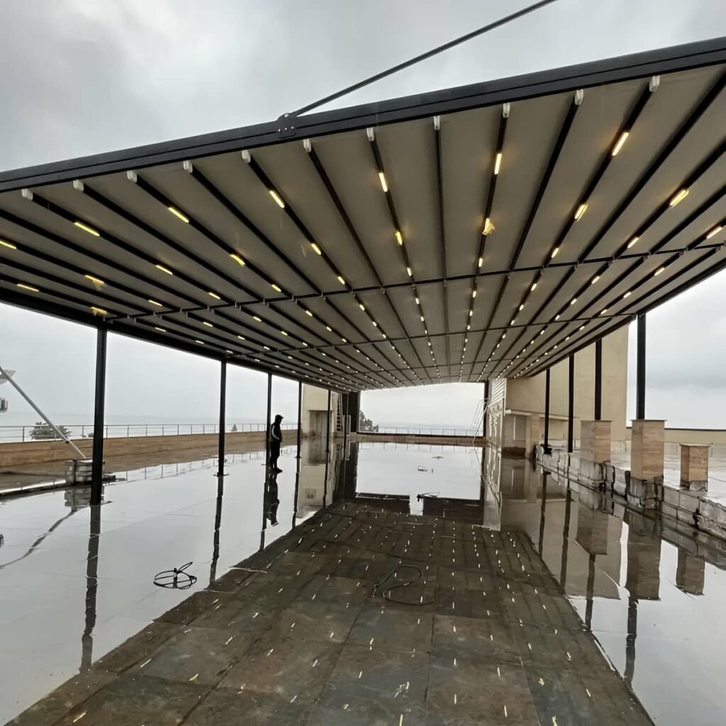 ساخت سقف جمع شونده برای پارکینگ