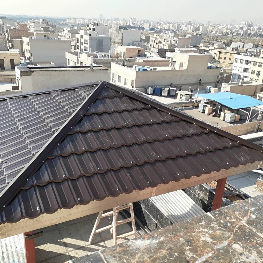 نصب آردواز با آب بندی دقیق و ناودان نصب آردواز با آب بندی دقیق و ناودان