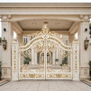 8 طرح درب پارکینگ برش لیزری طرح هندسی
