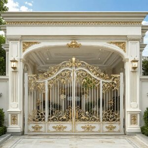 8 طرح درب حیاط کشویی ریل زمینی
