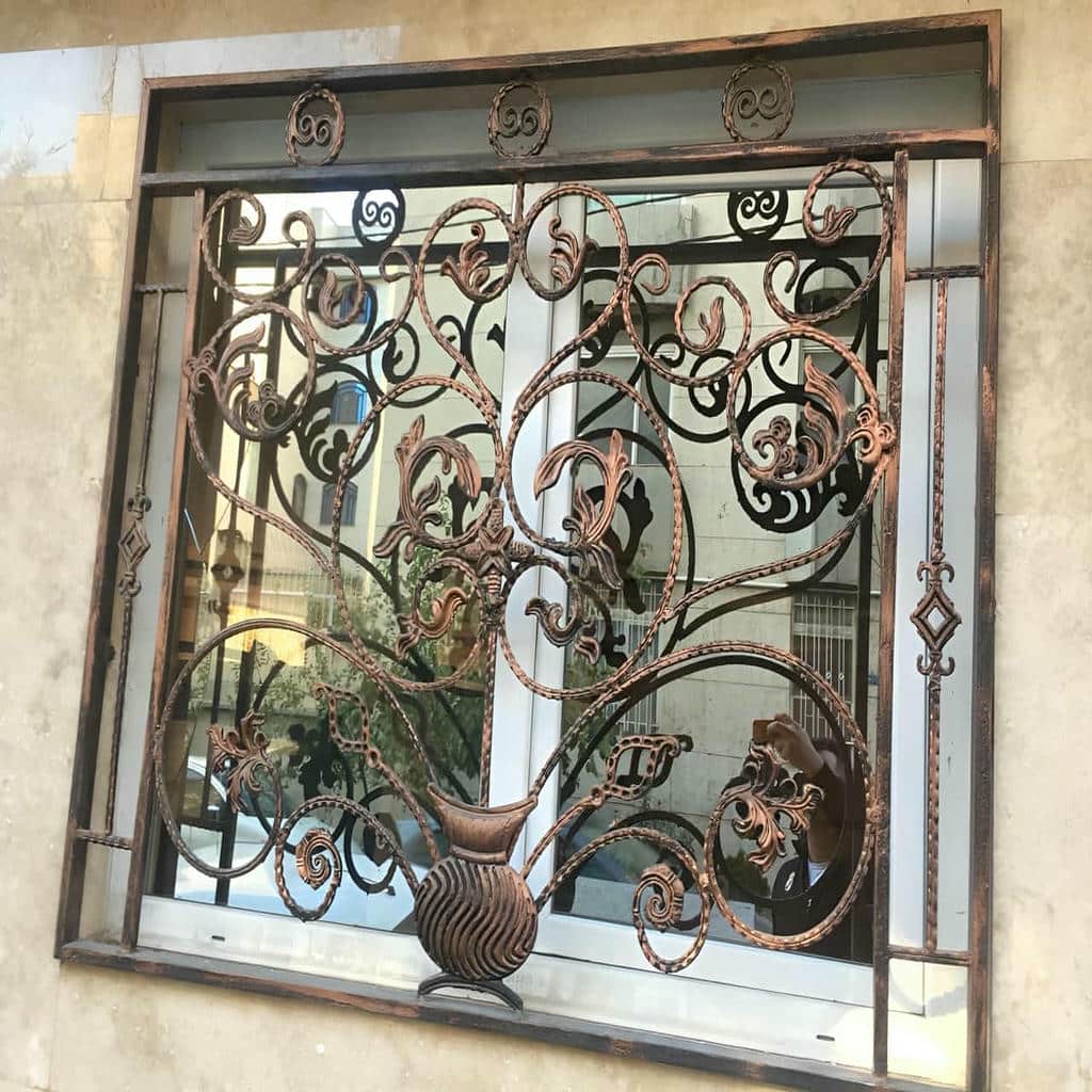 حفاظ پنجره دوجداره ضد سرقت شبکه‌ای با اتصالات دقیق