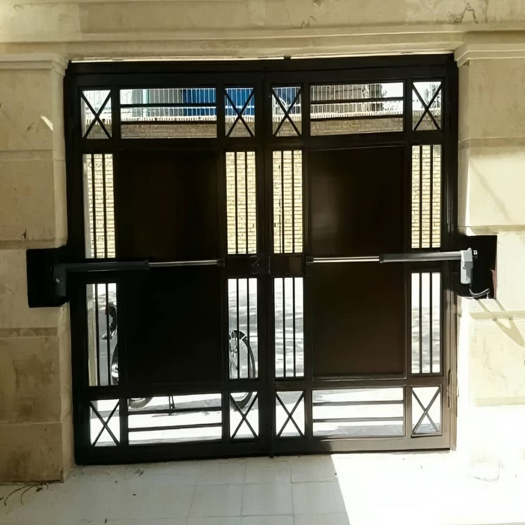 خرید درب برقی پارکینگ ریلی متناسب با وزن لنگه