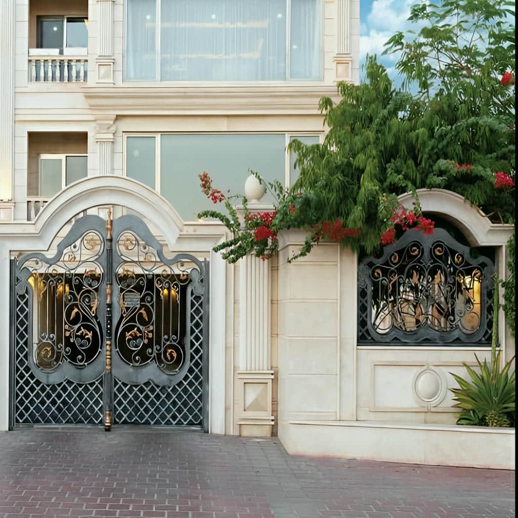 7 نمونه درب حیاط ورودی محوطه