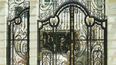 10 طرح درب حیاط نمای آجری