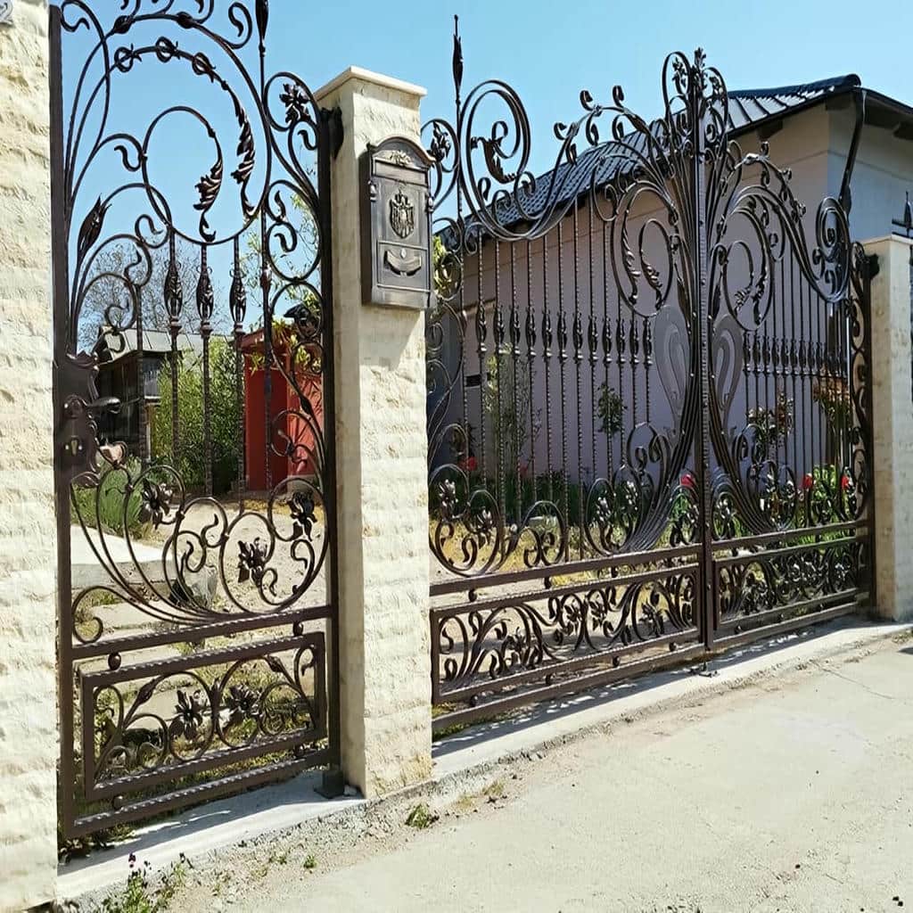 ساخت درب ویلا مدرن نمای سنگی با پروفیل و ورق مناسب