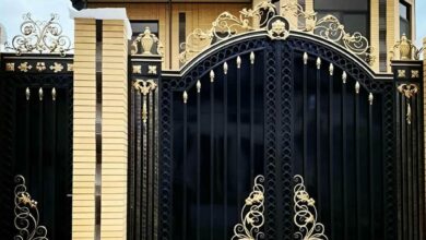 14 طرح درب ویلا مدرن نمای سنگی