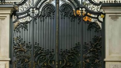 6 مدل درب پارکینگ کشویی محوطه