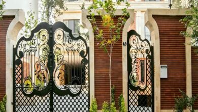 9 مدل درب ویلایی فرفورژه نمای رومی
