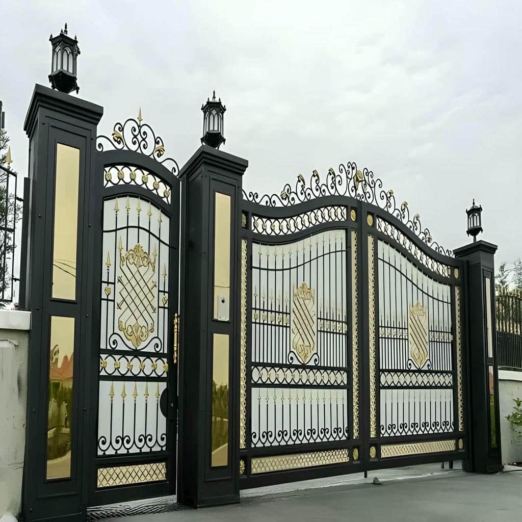 درب پارکینگ ریلی ریل زمینی مینیمال با طراحی ساده