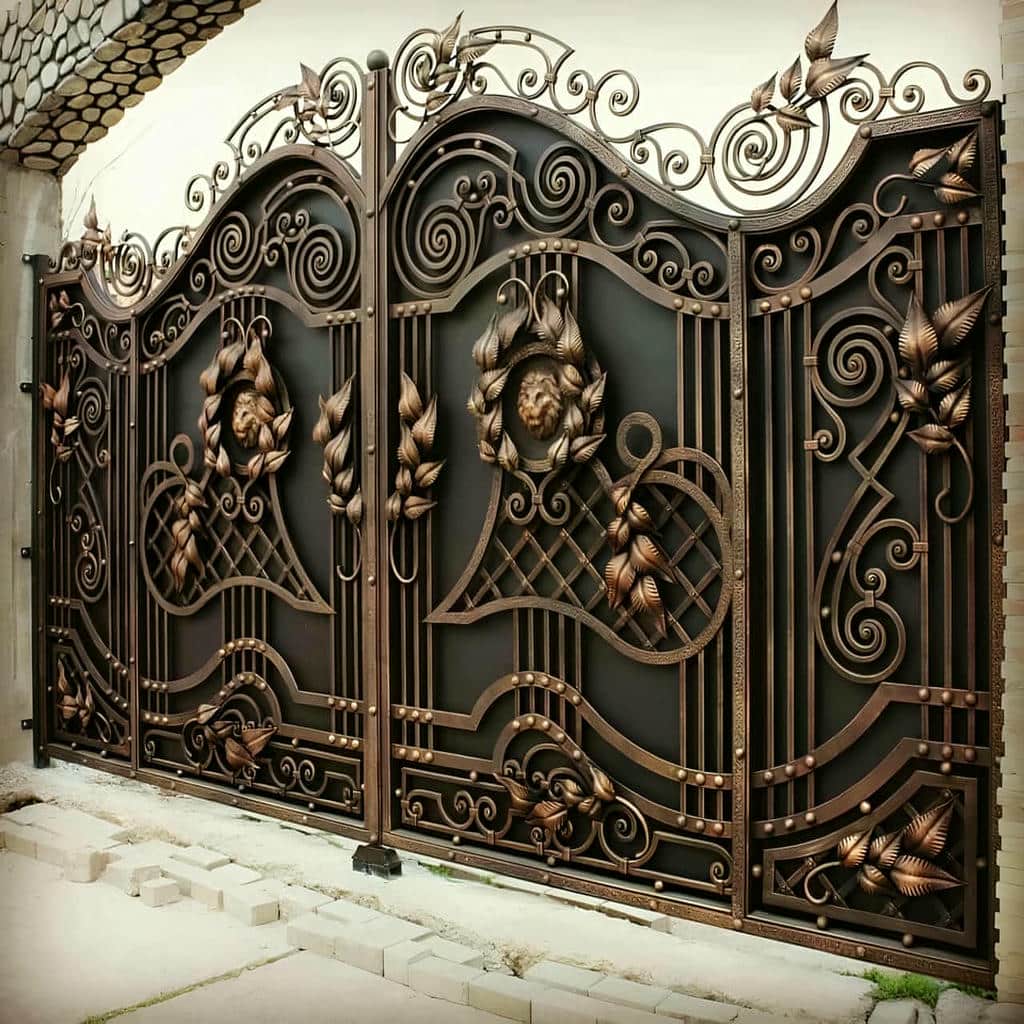 درب پارکینگ دو لنگه عریض عمودی برای ورودی بزرگ