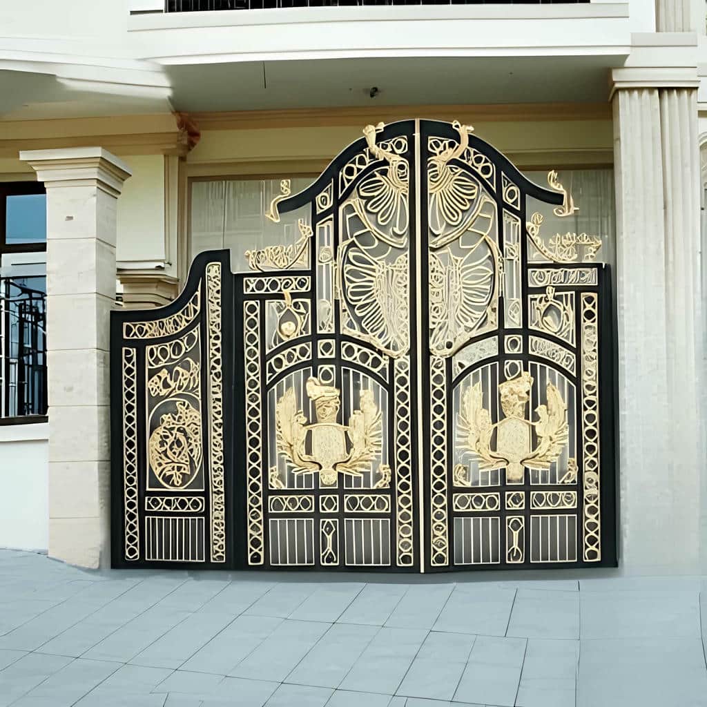اجرای درب بزرگ پارکینگ با چهارچوب هماهنگ