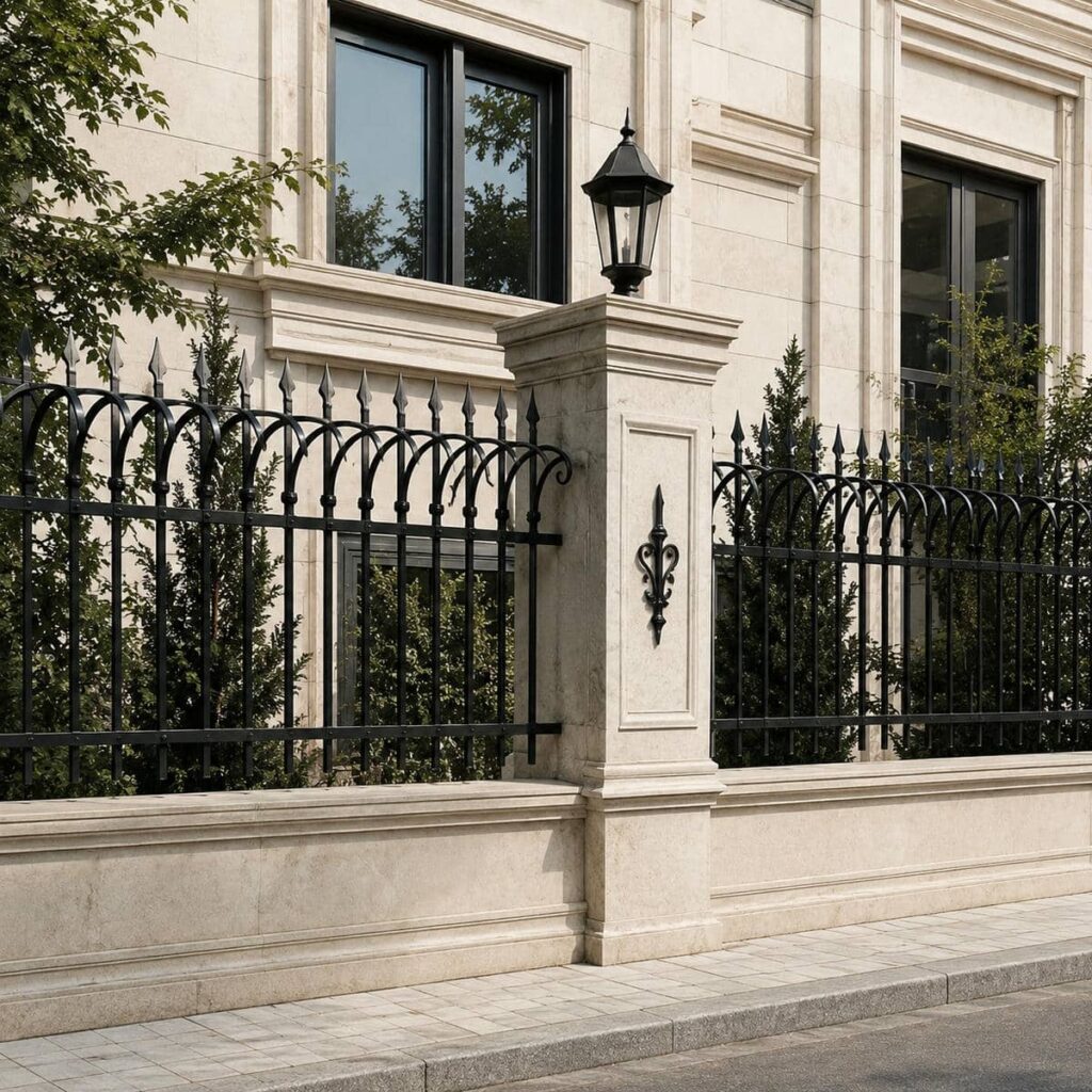 خرید حفاظ دیوار ویلایی مدرن طرح نیزه با بررسی ضخامت