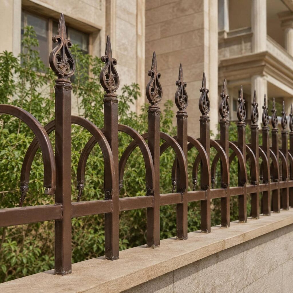 مدل چندردیفه حفاظ دیوار سیم خاردار ترکیبی با کشش یکنواخت