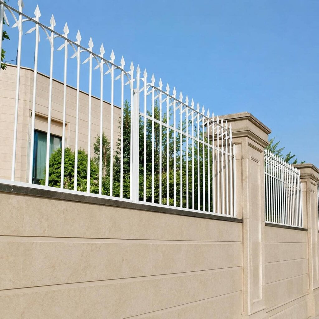 نصب حفاظ دیوار ویلا نمای سنگی با مهار اصولی پایه