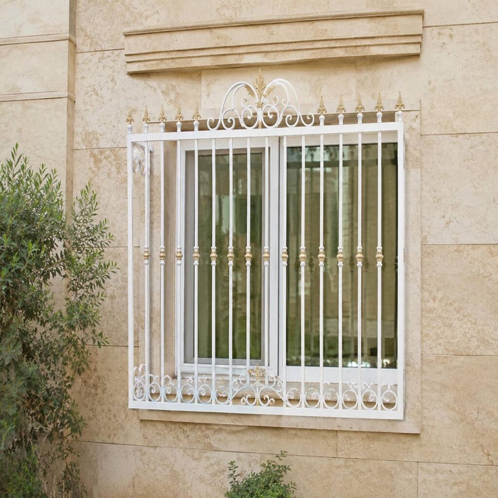 حفاظ پنجره قوسی کتیبه دار هندسی با کتیبه مقاوم