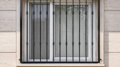 11 طرح حفاظ پنجره ساده خطی نمای ساختمان