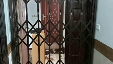 حفاظ متحرک فلزی ورودی ساختمان