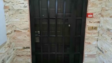 حفاظ ضربدری آکاردئونی فلزی ورودی