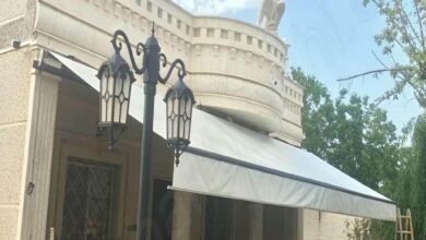 چادر برقی نمای مدرن