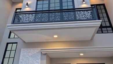 نرده تراس فلزی ابعاد بزرگ