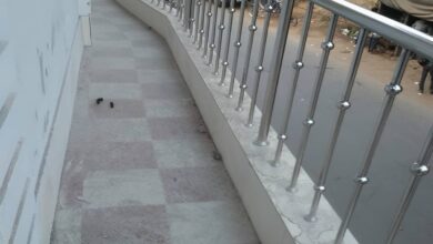 دست انداز راه پله فلزی مدرن