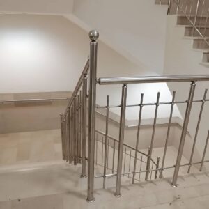 نرده استیل راه پله براق